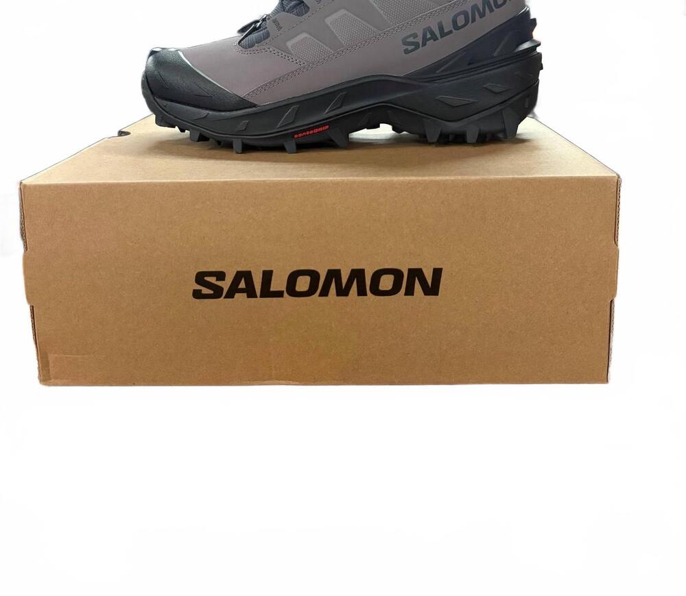 NEW SALOMON women's crosstrak powder wp boot in nine iron/shark